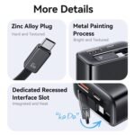 USAMS CC300 65W Fast Charger With Retractable USB-C / Type-C Cable, US Plug - Image 9